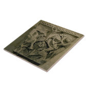 Kapitaal dat een man afschildert die een pijl in tegeltje (Zijkant)