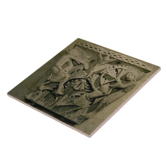 Kapitaal dat een man afschildert die een pijl in tegeltje (Zijkant)