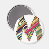 KAPITAAL Letter M Multicolored, Magneet (Voorkant / Achterkant)