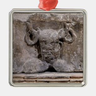 Kapitaal van de Nautes Pillar die kernnos afschild Metalen Ornament
