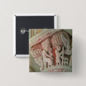 Kapitaal van het kanaal van "Babilonia" Vierkante Button 5,1 Cm (Voorkant /achterkant)