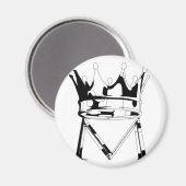 KAPITAALBRIEF M MET ZWARTE KROEIEN EN WIT MAGNEET (Voorkant / Achterkant)