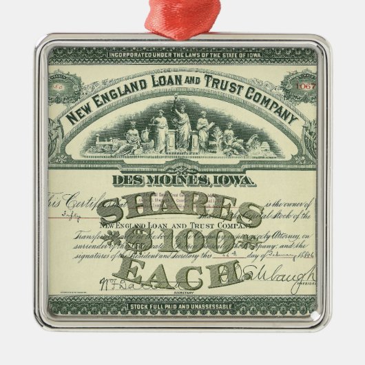  kapitaalcertificaat Business Finance Metalen Ornament (Voorkant)