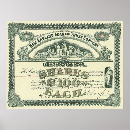 kapitaalcertificaat Business Finance Poster (Voorkant)