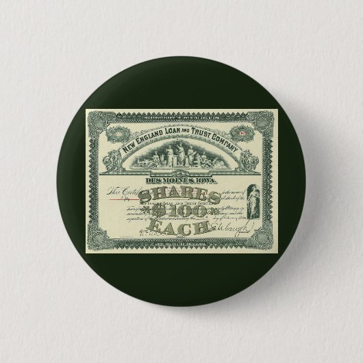  kapitaalcertificaat Business Finance Ronde Button 5,7 Cm (Voorkant)