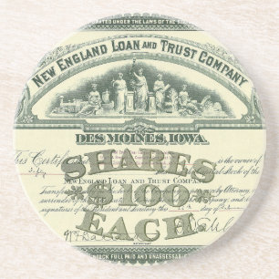 kapitaalcertificaat Business Finance Zandsteen Onderzetter