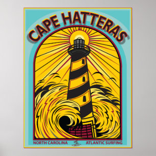 KAPITAALHATTERAS ATLANTISCHE OPPERVLAKTE NOORD-CAR POSTER