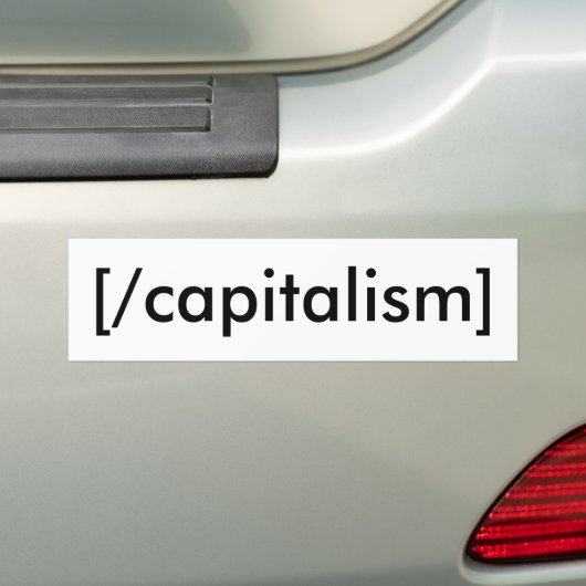 [/kapitalisme] bumpersticker (Op auto)