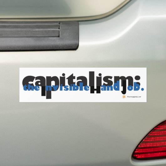 Kapitalisme: De onzichtbare handtaak Bumpersticker (Op auto)