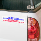 KAPITALISME HEEFT DE VS GEBouwd! SOCIALISME HEEFT Bumpersticker (Op Truck)