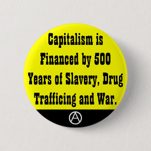 kapitalisme , indien gefinancierd door 500 jaar kn ronde button 5,7 cm
