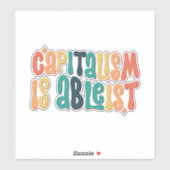 kapitalisme is een afkeer sticker (Vel)