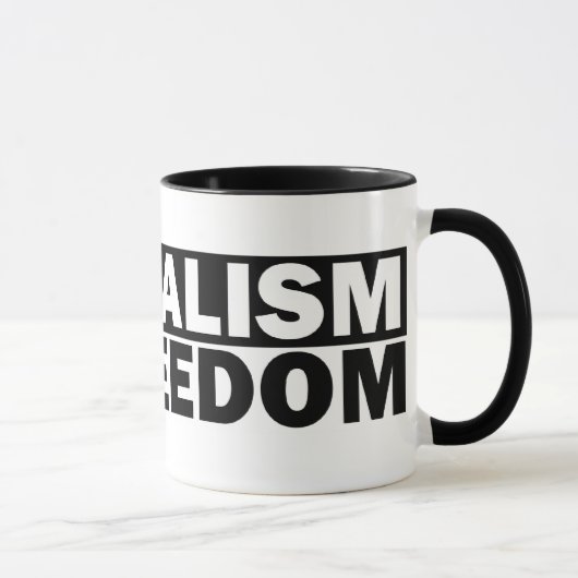 Kapitalisme is vrijheid mok (Rechts)