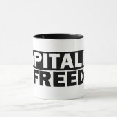 Kapitalisme is vrijheid mok (Midden)