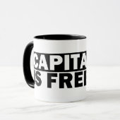 Kapitalisme is vrijheid mok (Voorkant links)