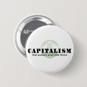 kapitalisme ronde button 5,7 cm (Voorkant /achterkant)