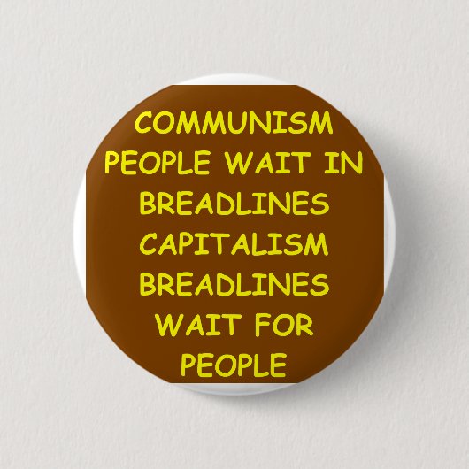 kapitalisme ronde button 5,7 cm (Voorkant)