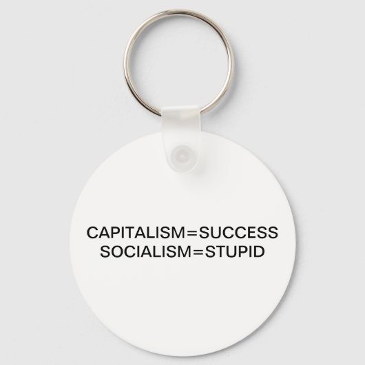 KAPITALISME=SUCCES SOCIALISME=STOM SLEUTELHANGER (Voorkant)