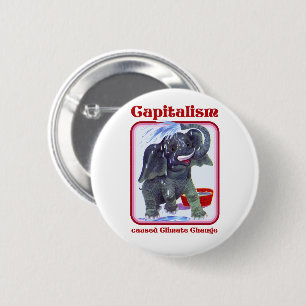 Kapitalisme veroorzaakt klimaatverandering ronde button 5,7 cm