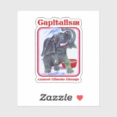 Kapitalisme veroorzaakt klimaatverandering sticker (Vel)