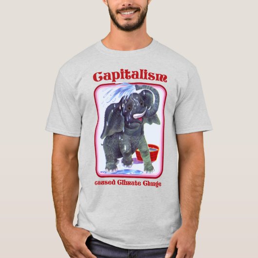 Kapitalisme veroorzaakt klimaatverandering t-shirt (Voorkant)