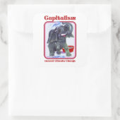 Kapitalisme veroorzaakt klimaatverandering vierkante sticker (Tas)