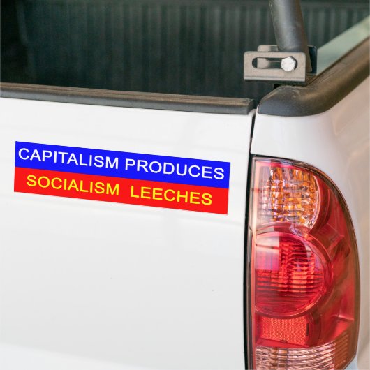 kapitalisme versus socialisme bumpersticker (Op Truck)