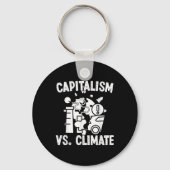 Kapitalisme vs Klimaatbescherming Sleutelhanger (Voorkant)