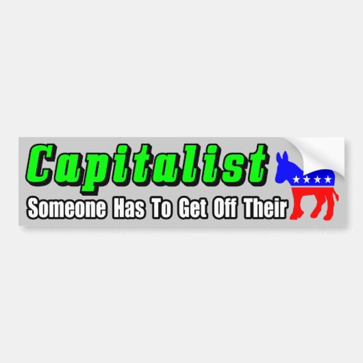 Kapitalist! Bumpersticker (Voorkant)