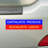 Kapitalisten tegen socialisten bumpersticker (Op auto)