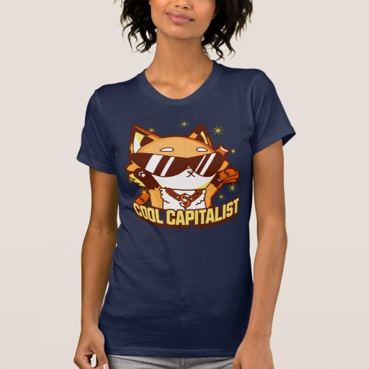 kapitalistische kat t-shirt (Voorkant)