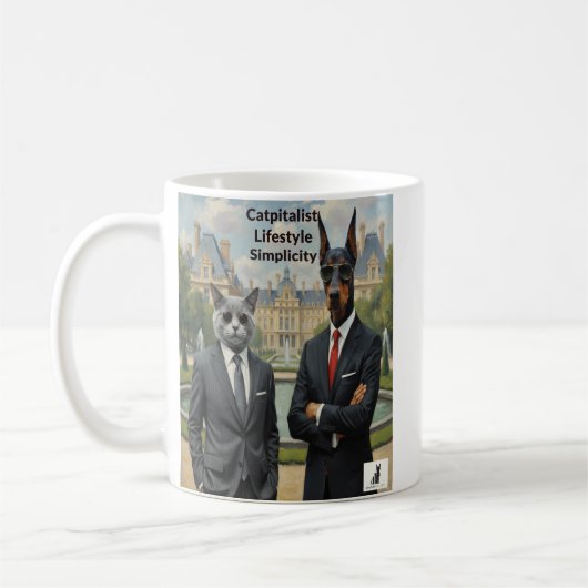 Kapitalistische levensstijl Eenvoud Koffiemok (Links)