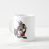 Kapitein 1 van het Krawk Island Team Koffiemok (Voorkant links)
