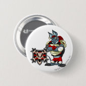 Kapitein 1 van het Krawk Island Team Ronde Button 5,7 Cm (Voorkant /achterkant)