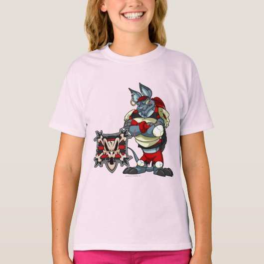 Kapitein 1 van het Krawk Island Team T-shirt (Voorkant)