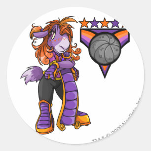 Kapitein 1 van het Kreludor Team Ronde Sticker