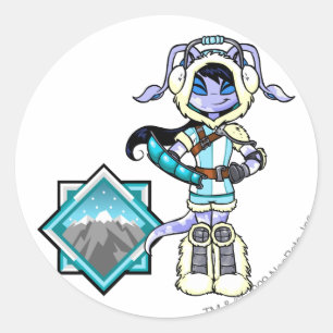 Kapitein 1 van het Terror Mountatin Team Ronde Sticker