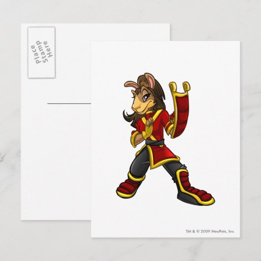 Kapitein 2 van het Shenkuu-team Briefkaart (Voorkant / Achterkant)