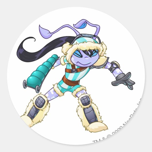 Kapitein 2 van het Terror Mountation Team Ronde Sticker (Voorkant)