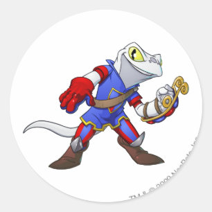 Kapitein 2 van Meridell Team Ronde Sticker