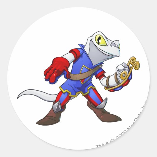 Kapitein 2 van Meridell Team Ronde Sticker (Voorkant)