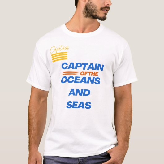 Kapitein aan wal en zee t-shirt (Voorkant)