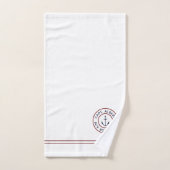 Kapitein Aangepaste anchor Logo White Towel Set Bad Handdoek (Handdoek)