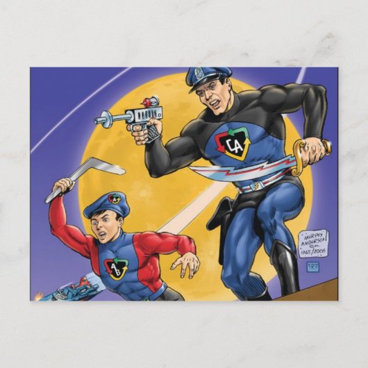 Kapitein Action Classic Briefkaart (Voorkant)