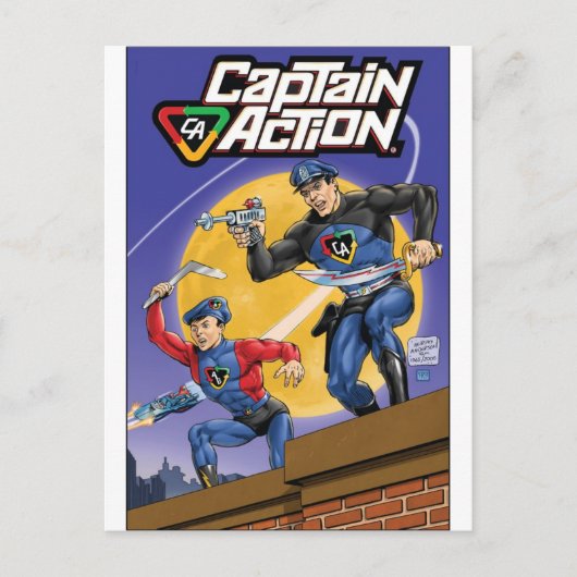 Kapitein Action- Murphy Anderson Briefkaart (Voorkant)