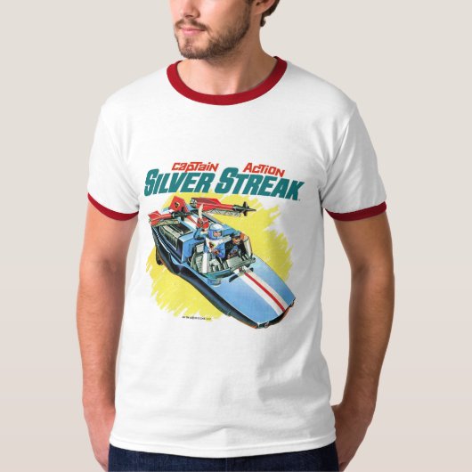 Kapitein Action Silver Streak Klassiek T-shirt (1) (Voorkant)