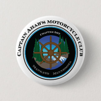 Kapitein Ahab's Motorfieclub Ronde Button 5,7 Cm