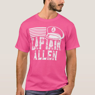 Kapitein Allen Gepersonaliseerde Vaart Kapitein T-shirt