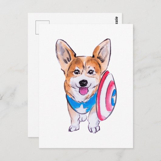 Kapitein Americorgi Briefkaart (Voorkant / Achterkant)