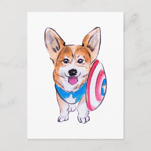 Kapitein Americorgi Briefkaart (Voorkant)